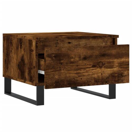 Sofaborde 2 stk. 50x46x35 cm konstrueret træ røget egetræsfarve