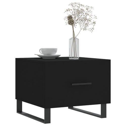 Sofabord 50x50x40 cm konstrueret træ sort