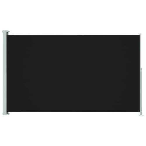 Sammenrullelig sidemarkise til terrassen 220x300 cm sort