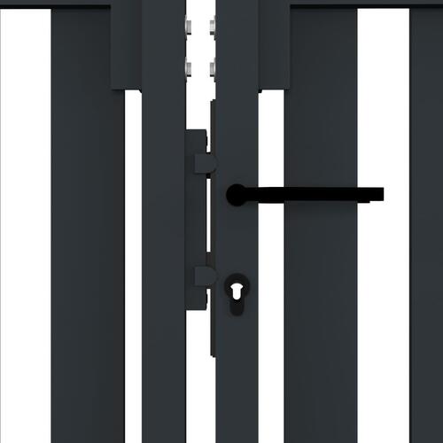 Dobbelt hegnslåge 306x200 cm stål antracitgrå