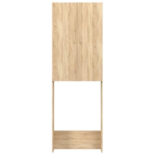 Vaskemaskineskab 64x25,5x190 cm sonoma-eg