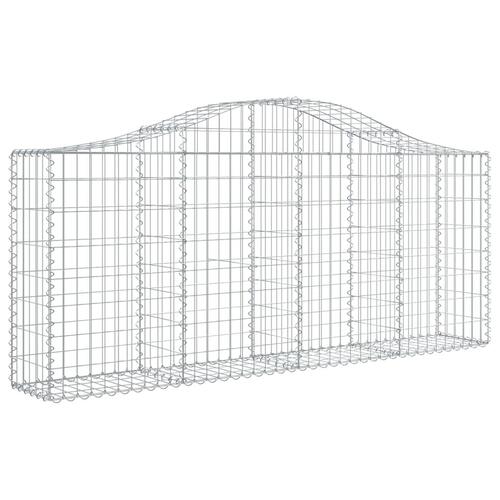 Buede gabionkurve 3 stk. 200x30x80/100 cm galvaniseret jern