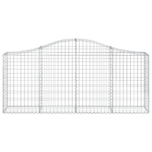 Buede gabionkurve - 3 stk. 200×30×80/100 cm i galvaniseret jern