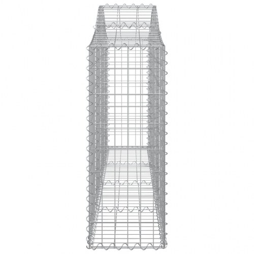 Buede gabionkurve - 3 stk. 200×30×80/100 cm i galvaniseret jern