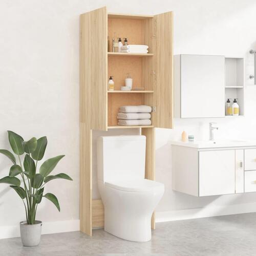 Vaskemaskineskab 64x25,5x190 cm sonoma-eg