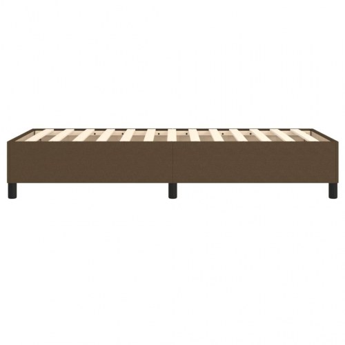Boxspring sengeramme i stof - mørkebrun 80×200 cm
