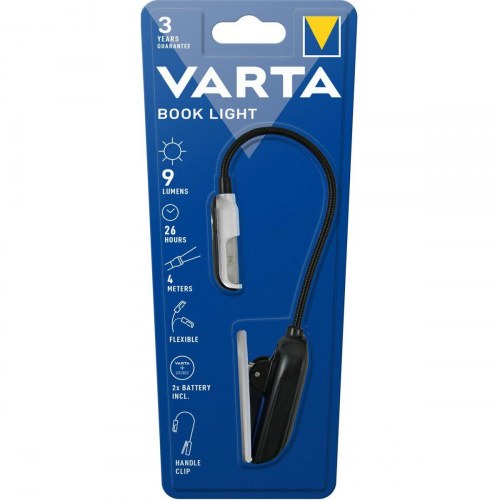 Varta Book Light LED læselampe - sort/sølv