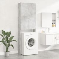 Vaskemaskineskab 64x25,5x190 cm betongrå