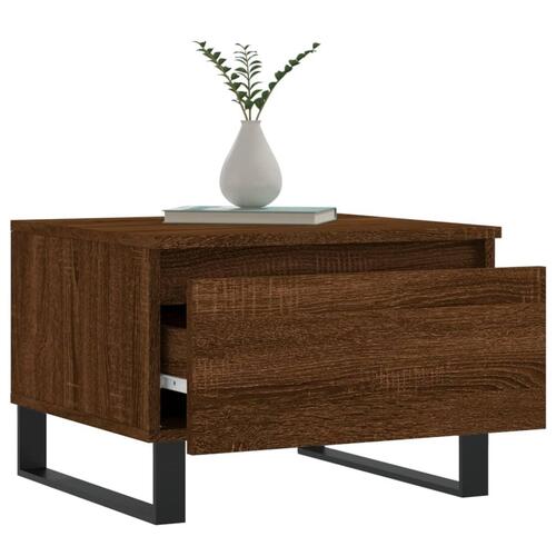 Sofaborde 2 stk. 50x46x35 cm konstrueret træ brun egetræsfarve