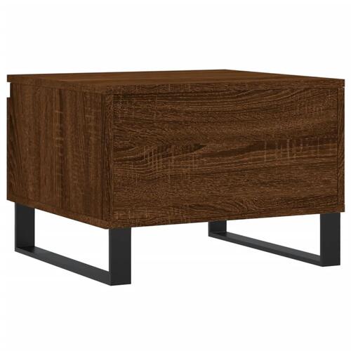 Sofaborde 2 stk. 50x46x35 cm konstrueret træ brun egetræsfarve