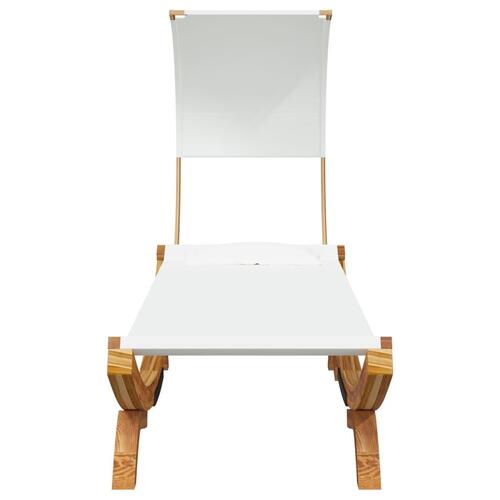 Loungeseng med baldakin 100x200x126 cm bøjet træ cremefarvet