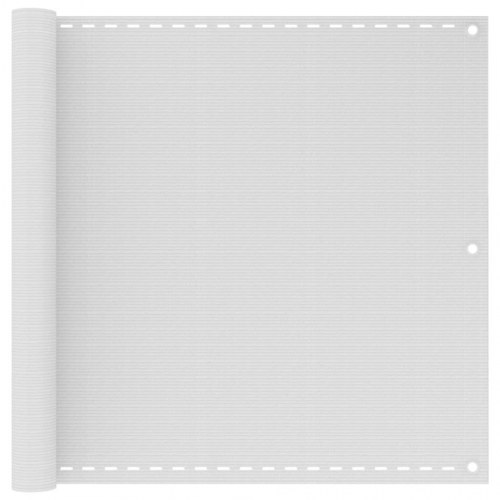 Balkonafskærmning i HDPE 90 × 600 cm - hvid