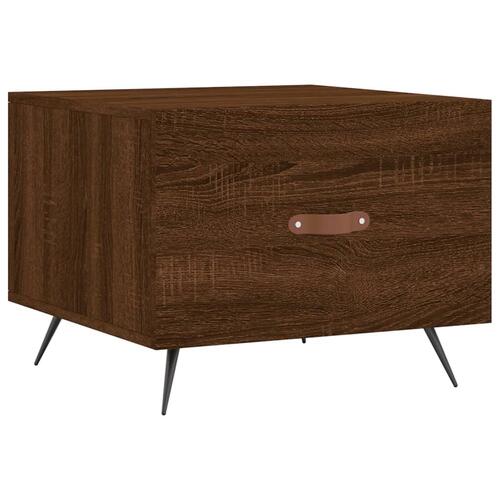 Sofabord 50x50x40 cm konstrueret træ brun egetræsfarve
