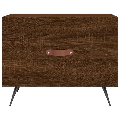 Sofabord 50x50x40 cm konstrueret træ brun egetræsfarve