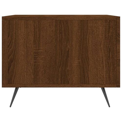 Sofabord 50x50x40 cm konstrueret træ brun egetræsfarve