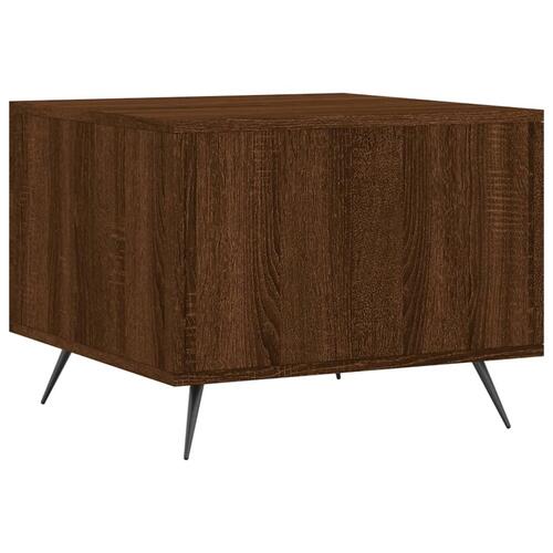 Sofabord 50x50x40 cm konstrueret træ brun egetræsfarve
