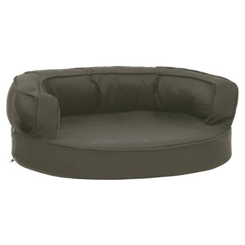 Ergonomisk hundeseng 60x42 cm hør-look mørkegrå