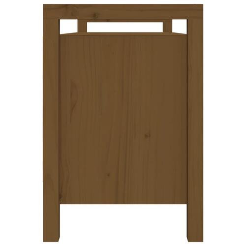 Entrébænk 110x40x60 cm massivt fyrretræ gyldenbrun