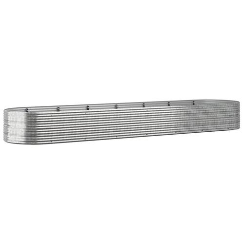 Plantekrukke 584x140x68 cm pulverlakeret stål sølvfarvet