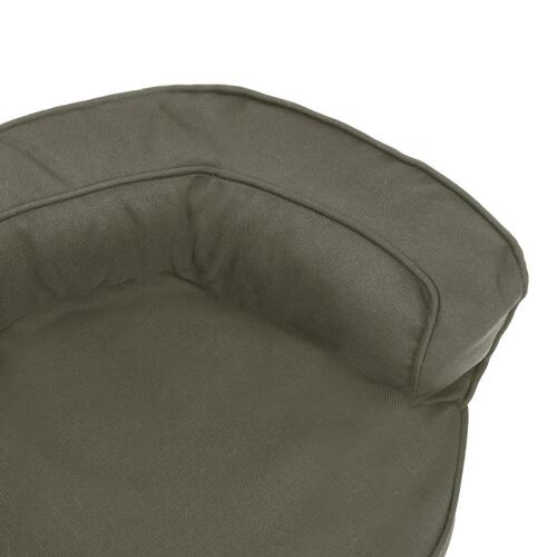 Ergonomisk hundeseng 60x42 cm hør-look mørkegrå