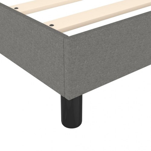 Boxspring sengeramme i stof - mørkegrå 90 × 200 cm