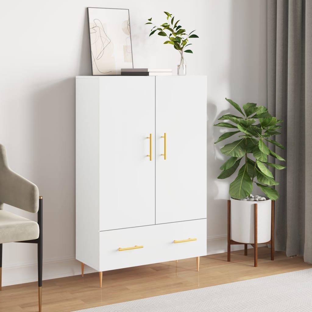 Skab 69,5x31x115 cm konstrueret træ hvid