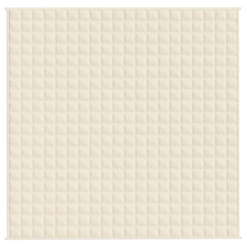 Tyngdetæppe 200×200 cm - 13 kg stof, lys cremefarve