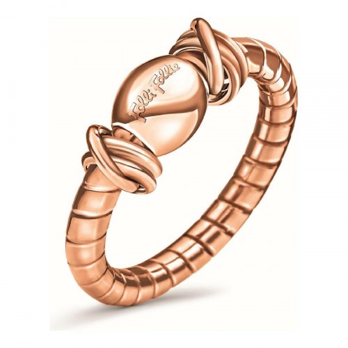 Dame-ring i rustfrit stål - Pink (str. 10)