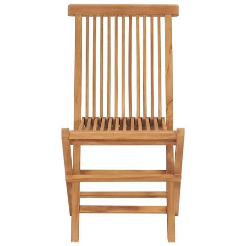 Foldbare havestole 2 stk. massivt teaktræ