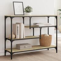 Konsolbord 100x30x75 cm konstrueret træ sonoma-eg