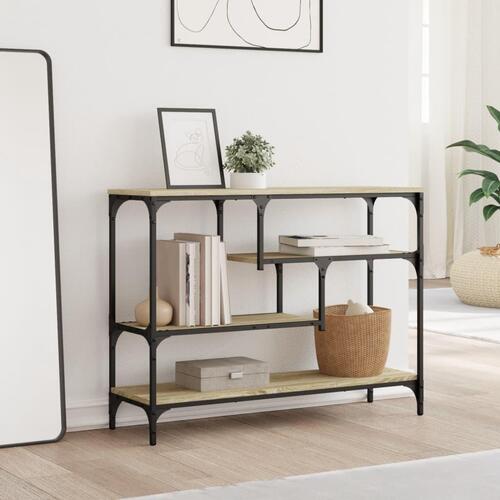 Konsolbord 100x30x75 cm konstrueret træ sonoma-eg