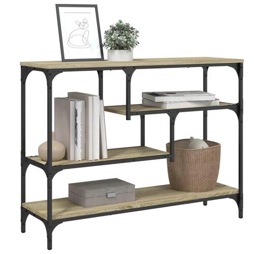 Konsolbord 100x30x75 cm konstrueret træ sonoma-eg