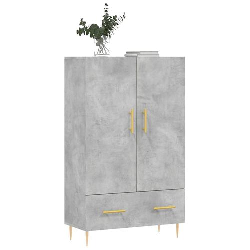 Skab 69,5x31x115 cm konstrueret træ betongrå