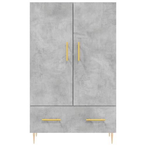 Skab 69,5x31x115 cm konstrueret træ betongrå