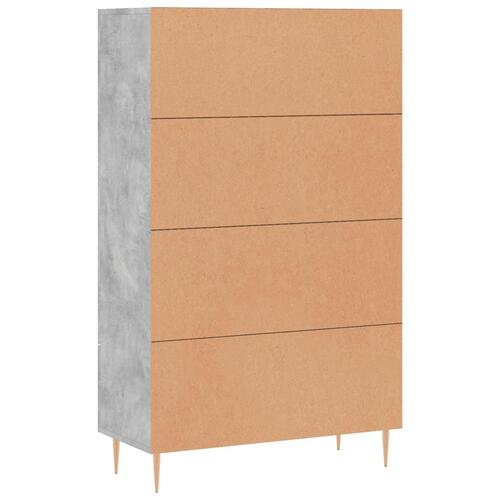 Skab 69,5x31x115 cm konstrueret træ betongrå