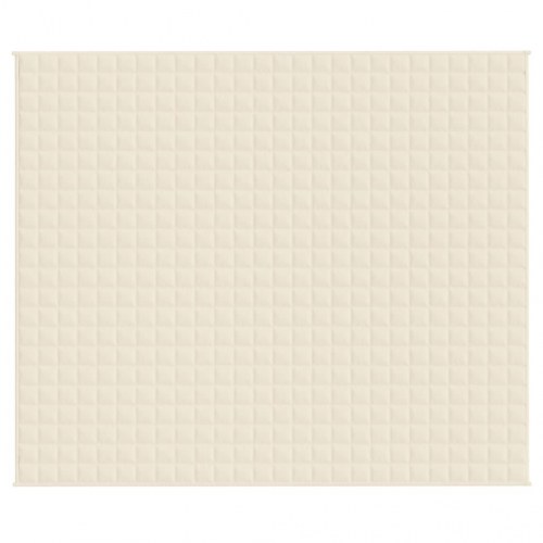 Tyngdetæppe 220×260 cm - 11 kg, lys cremefarve