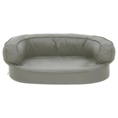 Ergonomisk hundeseng 60x42 cm hør-look grå