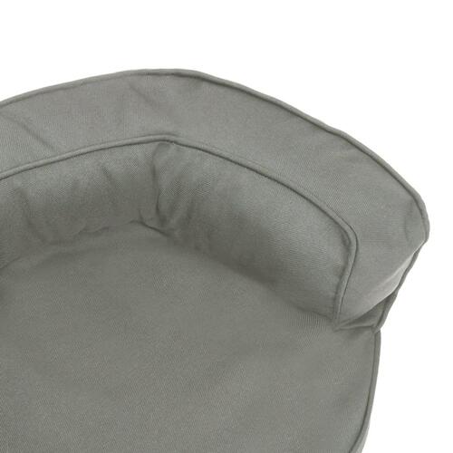 Ergonomisk hundeseng 60x42 cm hør-look grå