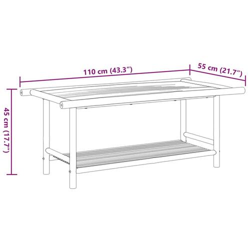 Sofabord 110x55x45 cm bambus