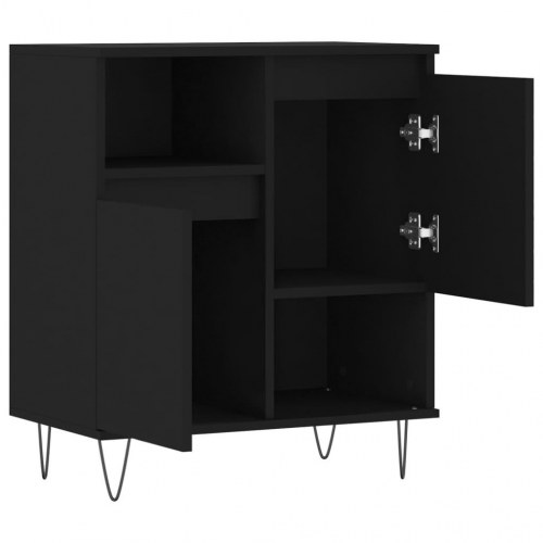 Skænk 60x35x70 cm konstrueret træ sort