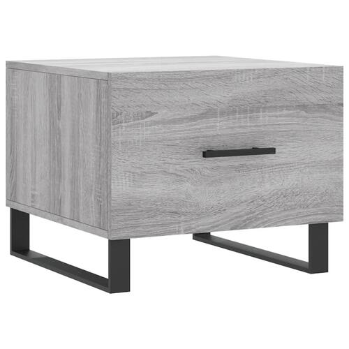 Sofabord 50x50x40 cm konstrueret træ grå sonoma-eg
