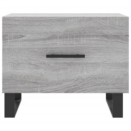 Sofabord 50x50x40 cm konstrueret træ grå sonoma-eg