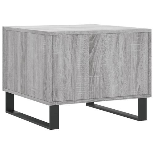Sofabord 50x50x40 cm konstrueret træ grå sonoma-eg