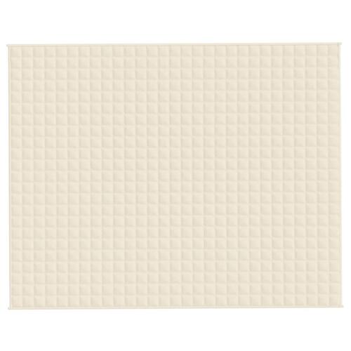 Tyngdetæppe 235x290 cm 15 kg stof lys cremefarve