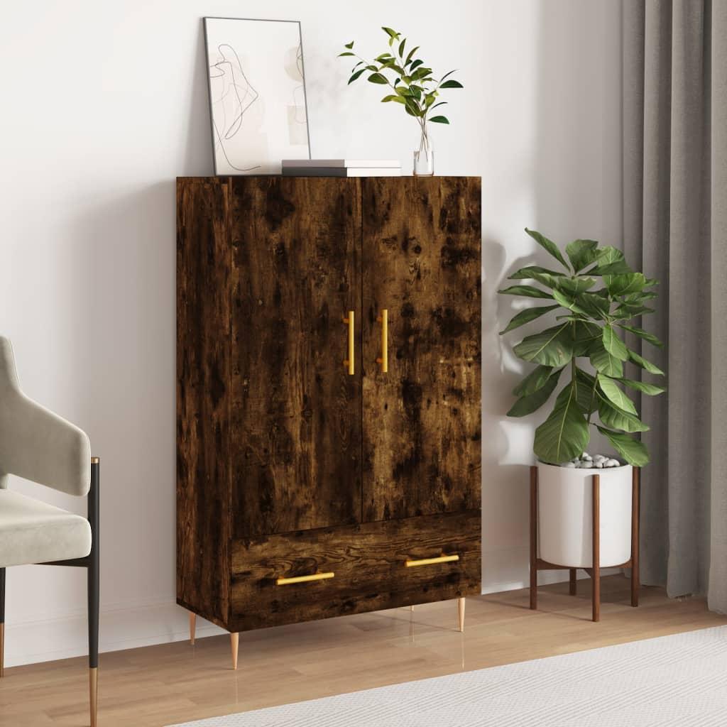 Skab 69,5x31x115 cm konstrueret træ røget sonoma-eg