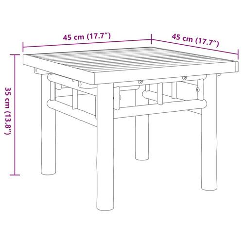 Sofabord 45x45x35 cm bambus