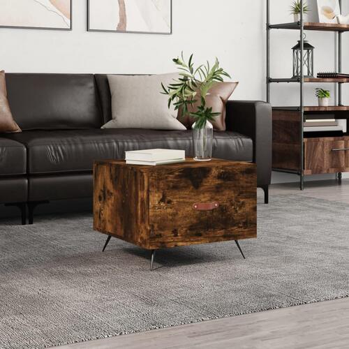 Sofabord 50x50x40 cm konstrueret træ røget egetræsfarve