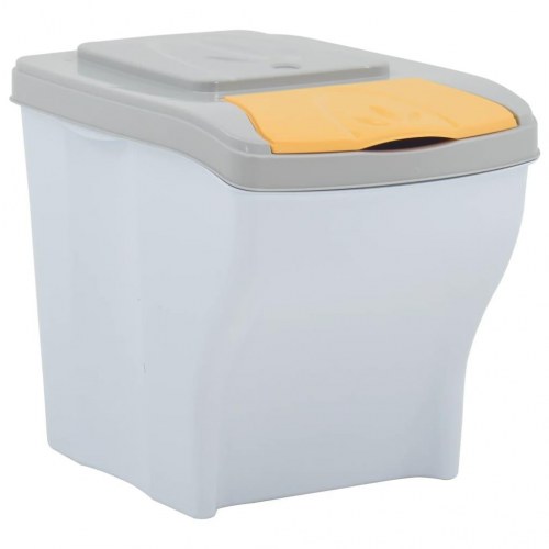 Stabelbare skraldespande 4 stk. 80 l hvid