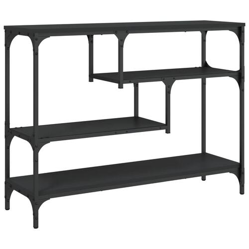 Konsolbord 100x30x75 cm konstrueret træ sort