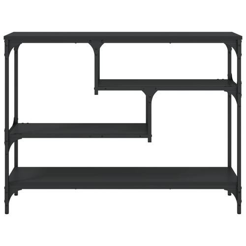 Konsolbord 100x30x75 cm konstrueret træ sort